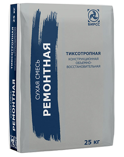 Ремонтная сухая смесь штукатурная ручная БИРСС РСМ-2М М350, 25 кг